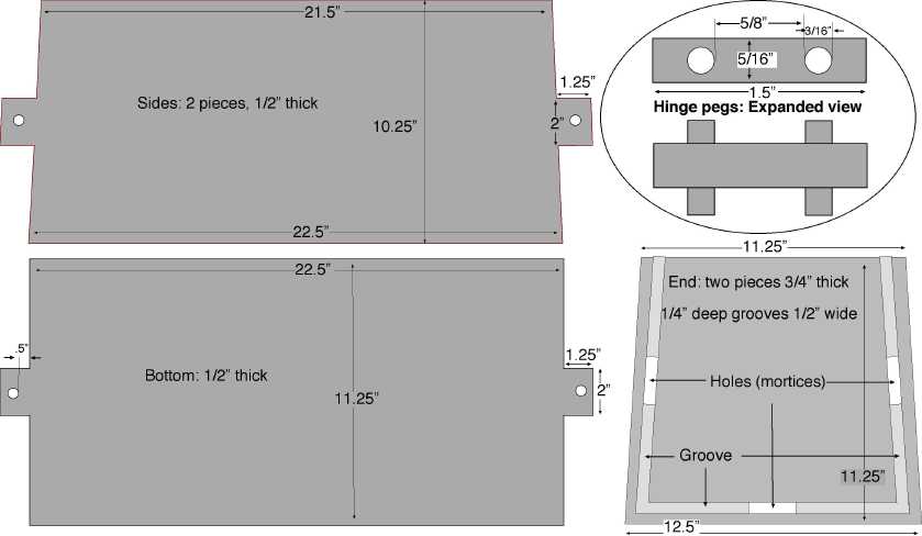 Cutting pattern for pieces