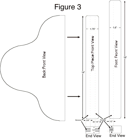 Cutting diagram for back