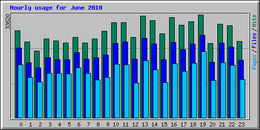 Hourly usage for June 2010