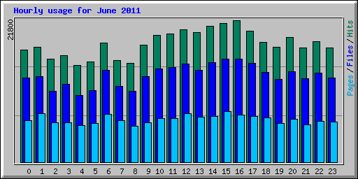 Hourly usage for June 2011